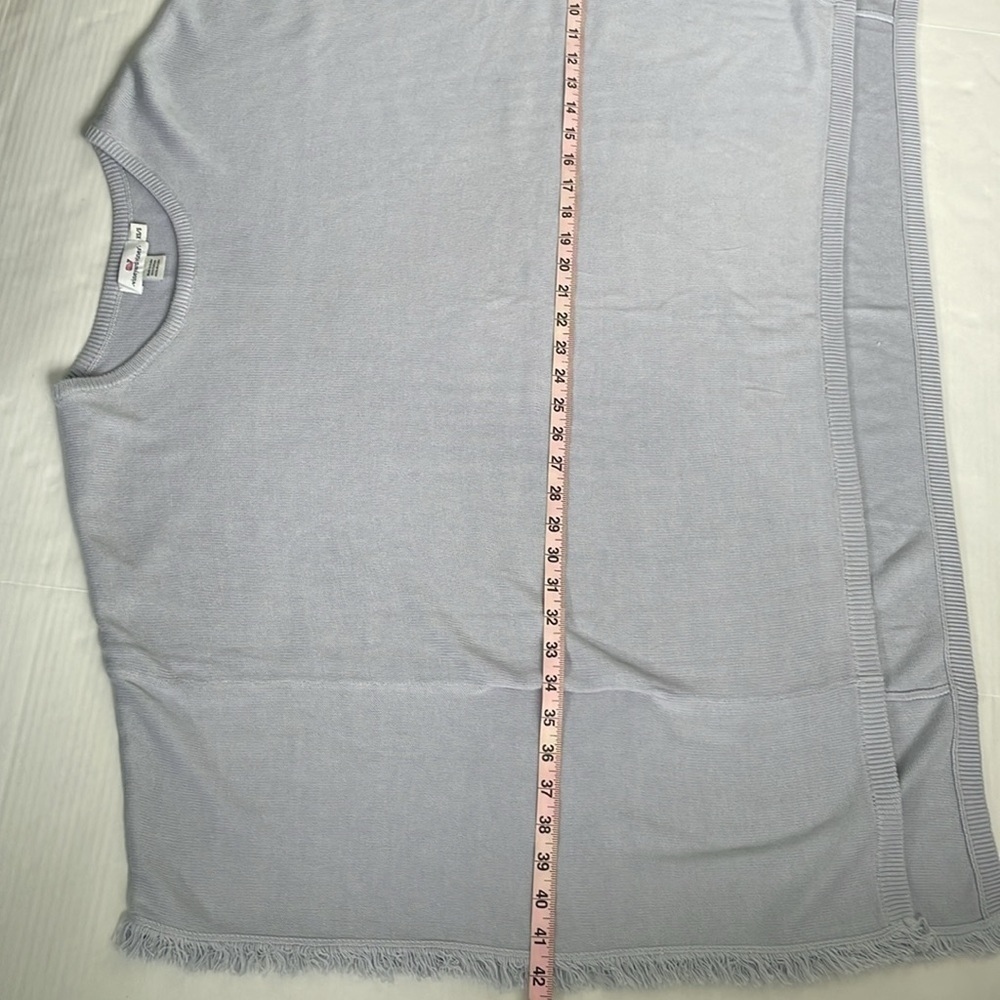 Vineyard Vines Women’s Oversized Fringe Poncho Sweater Cotton Pull Over XS / S - Picture 14 of 17